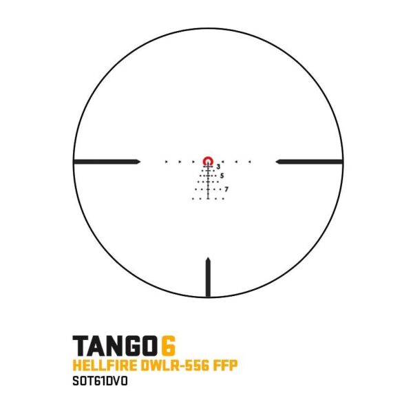 Sig Sauer Tango6T Rifle Scope 1-6x24mm 30mm FFP DWLR-556 Illum. FDE with DVO Factory Installed Alpha4 Mount / ARD & Flip-Back Caps - Precision Shot Firearms