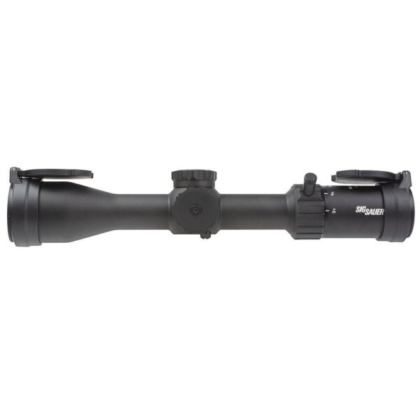 Sig Sauer Whiskey 4 Low Profile Rifle Scope 3-12x44 30mm SFP Hellfire Quadplex Illum Capped 0.25 MOA - Black - Precision Shot Firearms