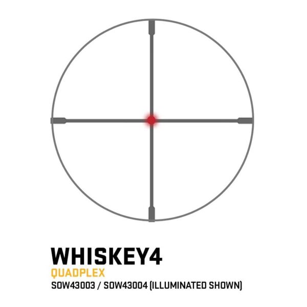 Sig Sauer Whiskey 4 Low Profile Rifle Scope 3-12x44 30mm SFP Hellfire Quadplex Illum Capped 0.25 MOA - Black - Precision Shot Firearms