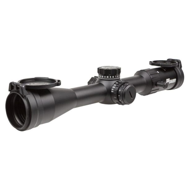 Sig Sauer Whiskey 4 Rifle Scope 4-16x44 30mm FFP MOA Milling Hunter 2.0 Non-Illum Exposed Zero Stop Side Focus - Black - Precision Shot Firearms
