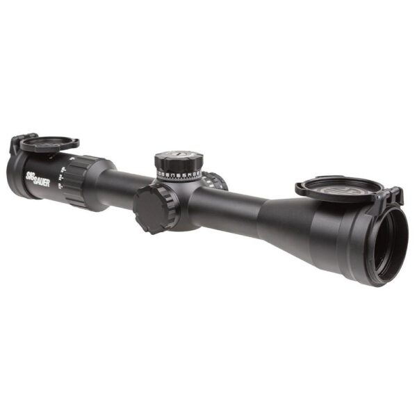 Sig Sauer Whiskey 4 Rifle Scope 4-16x44 30mm FFP MOA Milling Hunter 2.0 Illum Exposed Zero Stop Side Focus Black - Precision Shot Firearms