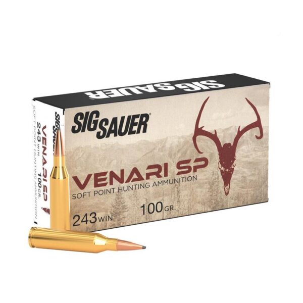 Sig Sauer Venari SP Rifle Ammunition .243 Win 100gr SP 2960 fps 20/ct - Precision Shot Firearms