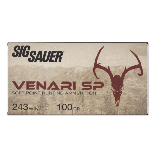 Sig Sauer Venari SP Rifle Ammunition .243 Win 100gr SP 2960 fps 20/ct - Precision Shot Firearms