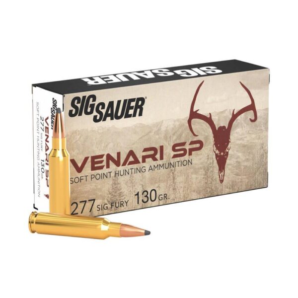 Sig Sauer Venari SP Rifle Ammo 277 Sig Fury 130gr SP 2710 fps 20/ct - Precision Shot Firearms