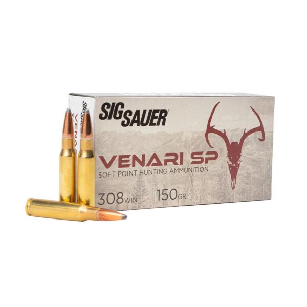 Sig Sauer Venari SP Rifle Ammunition .308 Win 150gr SP 2900 fps 20/ct - Precision Shot Firearms