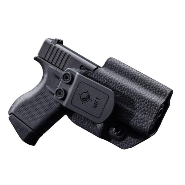 Mission First Tactical Leather Hybrid IWB/OWB Holster for Glock 43/43x Black Ambi - Precision Shot Firearms
