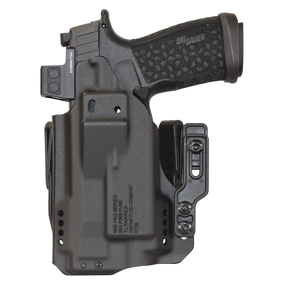 Mission First Tactical Pro Series IWB Light Holster for Sig P365-FUSE with TLR7A Black Ambi - Precision Shot Firearms