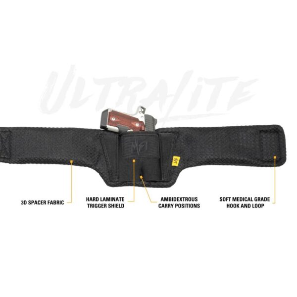 Mission First Tactical Ultralite Belly Band Holster Black Ambi - Precision Shot Firearms