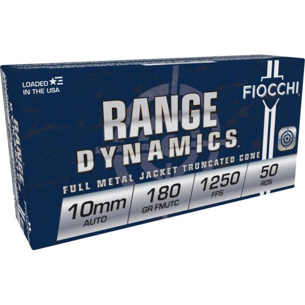 Fiocchi Handgun Ammunition 10mm Auto 180gr FMJTC 1250 fps 50/ct - Precision Shot Firearms