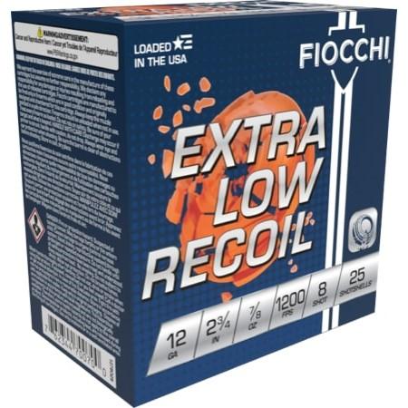 FIOCCHI 12GA 2 3/4" 7/8oz #8 LOW RECOIL TRAINER 25RD - Precision Shot Firearms