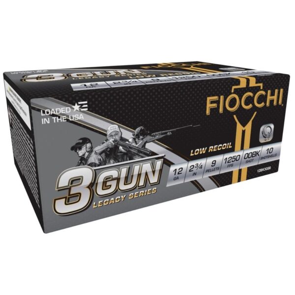 Fiocchi 3 Gun Match Shotshells 12ga 2-3/4" 9 Pellet 1250 fps #00 10/ct - Precision Shot Firearms