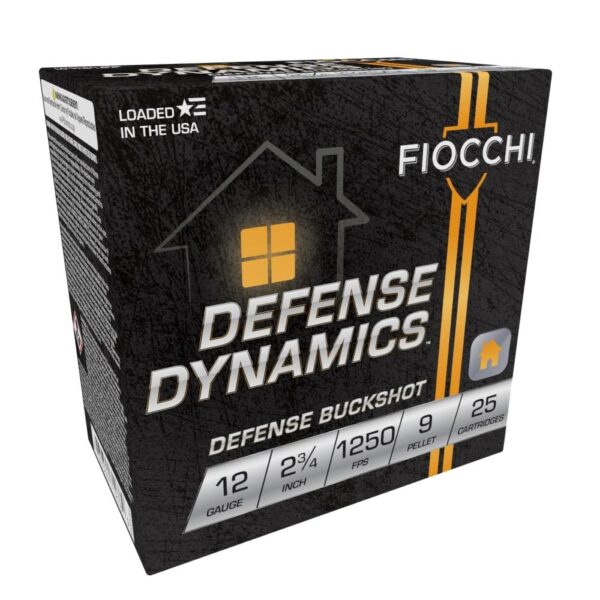 Fiocchi Defense Shotshells 12ga 2-3/4" 9 Pellet 1250 fps #00 25/ct - Precision Shot Firearms