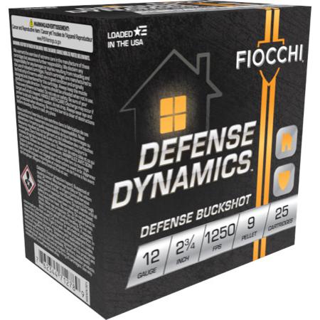 Fiocchi Defense Dynamics Shotshells 12ga 2-3/4" 9-pellet 1250 fps #1 25/ct - Precision Shot Firearms
