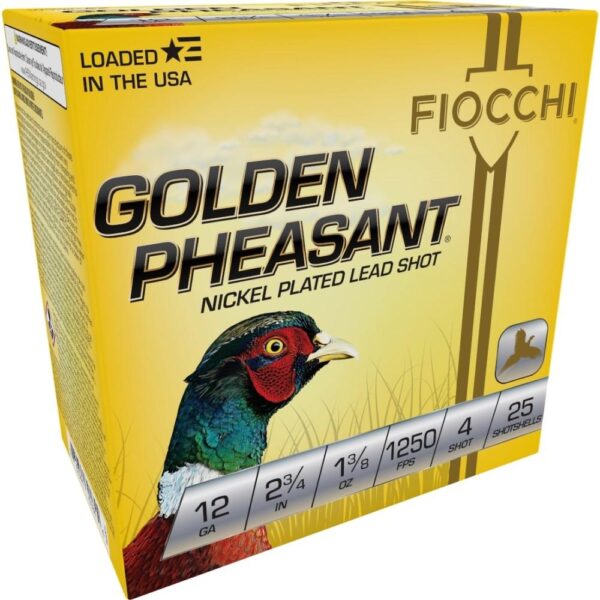 GOLDEN PHEASANT NP 12ga 2 3/4" 1 3/8oz #4 1250fps 25RD - Precision Shot Firearms