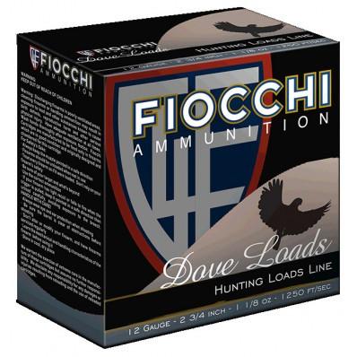 Fiocchi Lead Dove & Quail Shotshells 12ga 2-3/4 in 1-1/8 oz #8 1250 fps 25/ct - Precision Shot Firearms