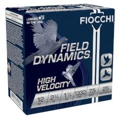 Fiocchi High Velocity Shotshells 12ga 2-3/4 1-1/4oz 1330 fps #7.5 25/ct - Precision Shot Firearms