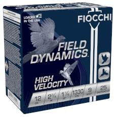 FIOCCHI 12GA HV 2-3/4 1-1/4OZ #9 1330FPS 25RD - Precision Shot Firearms