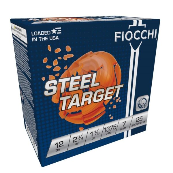 Fiocchi Target Steel Shotshells 12 ga 2-3/4" 1-1/8oz 1375 fps #7 25/ct - Precision Shot Firearms