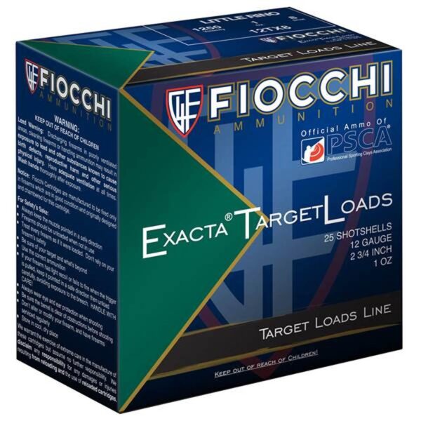 Fiocchi Little Rino Exacta Target 12ga 2-3/4" 1 oz 1250 fps #7.5 25/ct - Precision Shot Firearms