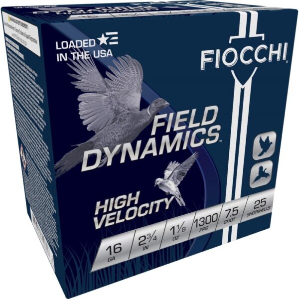 Fiocchi High Velocity Shotshells 16ga 2-3/4" 1-1/8oz #7.5 Hi Velocity 25/ct - Precision Shot Firearms