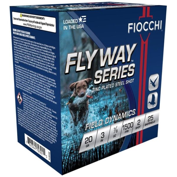 Fiocchi Flyway Steel Shotshells 20 ga 3" 7/8oz 1500fps #2 25/ct - Precision Shot Firearms