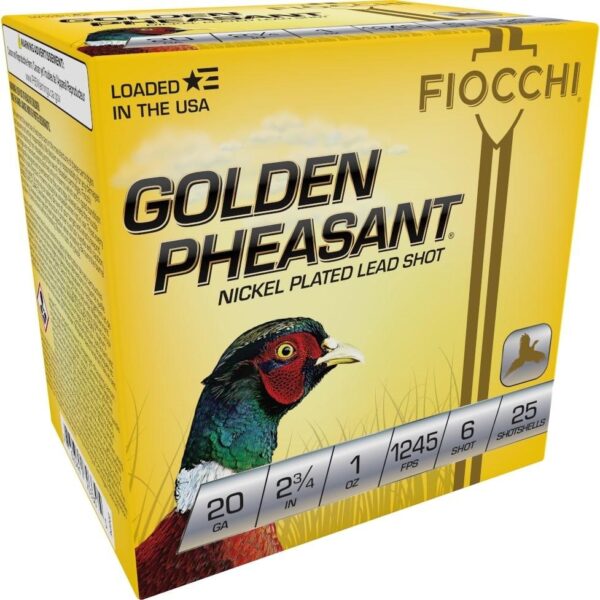 GOLDEN PHEASANT NP 20ga 2 3/4" 1oz #6 1245fps 25rd - Precision Shot Firearms