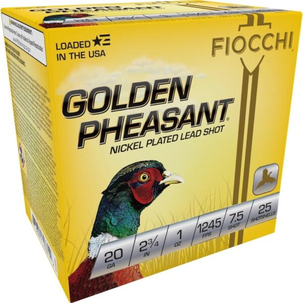 GOLDEN PHEASANT NP 20ga 2 3/4" 1oz #7.5 1245fps 25RD - Precision Shot Firearms