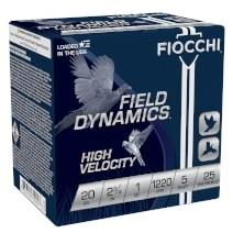 Fiocchi High Velocity Upland Shotshells 20ga 2-3/4 in 1oz #5 1220 fps 25/ct - Precision Shot Firearms