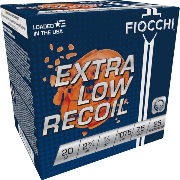 Fiocchi Low Recoil Lite Trainer 20 ga 2 3/4" 3/4 oz #7.5 - 25/ct - Precision Shot Firearms