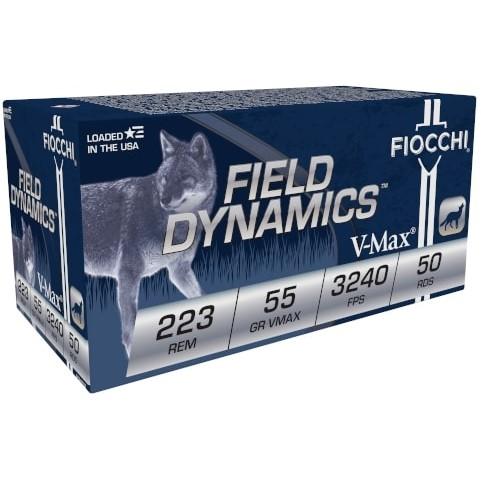 Fiocchi Field Dynamics Rifle Ammunition .223 Rem 55 gr VMAX 3240 fps 50/ct - Precision Shot Firearms