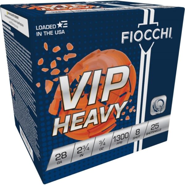 Fiocchi Exacta VIP Shotshells 28ga 2-3/4" 3/4oz 1300 fps #8 25/ct - Precision Shot Firearms