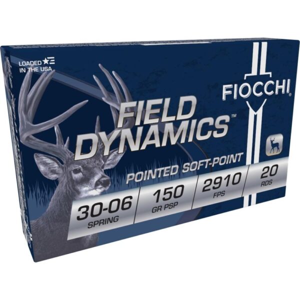 Fiocchi Field Dynamics Rifle Ammunition .30-06 Sprg 150 gr PSP 2910 fps 20/ct - Precision Shot Firearms