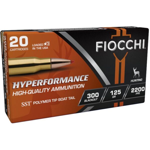 Fiocchi Hyperformance Hunt SST Rifle Ammunition .300 Blackout 125gr PT 2200 fps 25/ct - Precision Shot Firearms