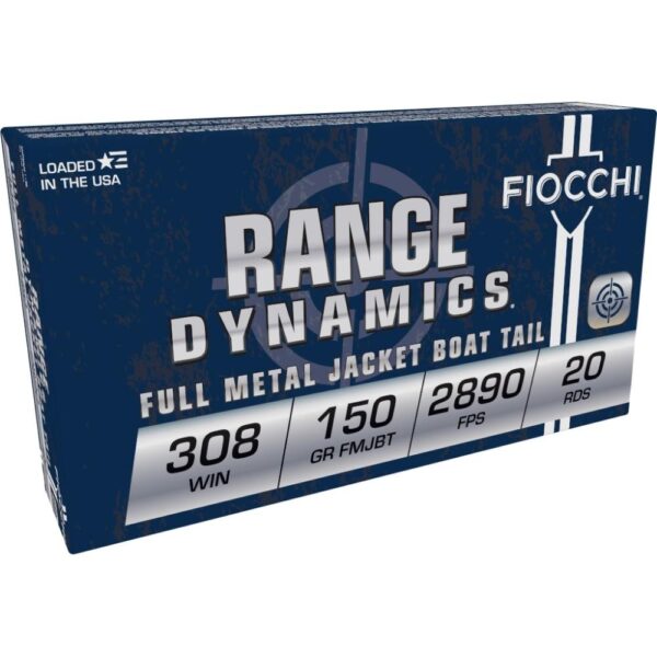 Fiocchi Rifle Shooting Dynamics Rifle Ammunition .308 Win 150 gr FMJ 2890 fps - 20/box - Precision Shot Firearms