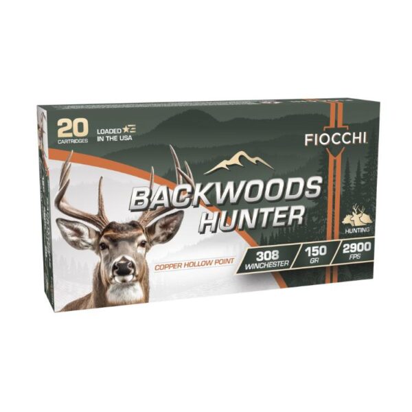 Fiocchi Backwoods Hunter Rifle Ammunition .308 Win.150gr CHP 2900 fps 20/ct - Precision Shot Firearms