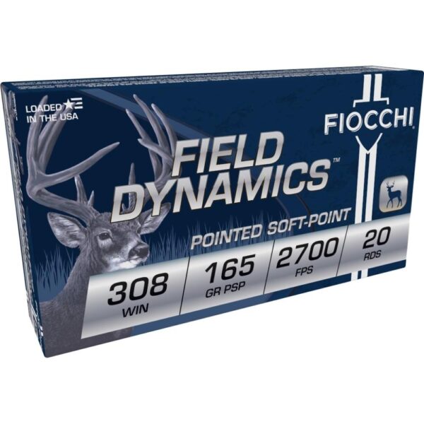 Fiocchi Field Dynamics Rifle Ammunition .308 Win. 165 gr PSP 2700 fps 20/ct - Precision Shot Firearms