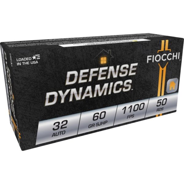 Fiocchi Pistol Shooting Dynamics Handgun Ammunition .32 ACP 60 gr JHP 1100 fps 50/box - Precision Shot Firearms
