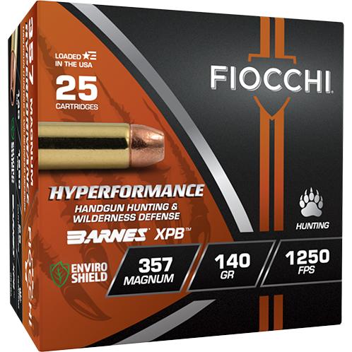 Fiocchi Hyperformance Hunt Handgun Ammunition .357 Rem Mag 140gr HP 1250 fps 25/ct - Precision Shot Firearms