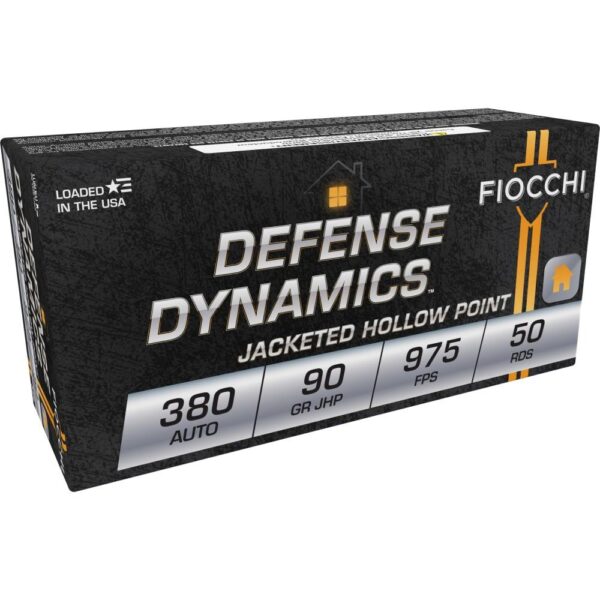 Fiocchi Pistol Shooting Dynamics Handgun Ammunition .380 ACP 90 gr JHP 975 fps 50/box - Precision Shot Firearms