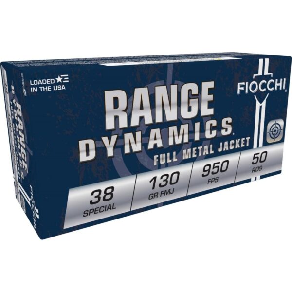 Fiocchi Pistol Shooting Dynamics Handgun Ammunition .38 Spl 130 gr FMJ 950 fps 50/box - Precision Shot Firearms
