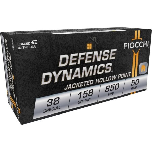 Fiocchi Pistol Shooting Dynamics Handgun Ammunition .38 Spl 158 gr JHP 850 fps 50/box - Precision Shot Firearms