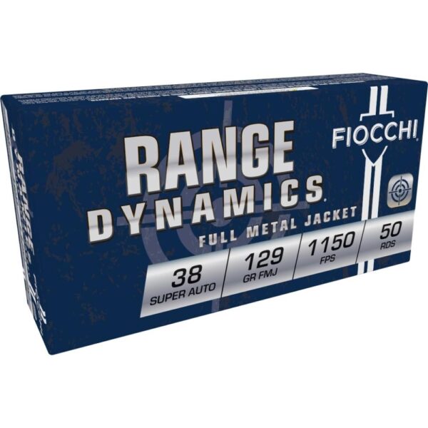 Fiocchi Pistol Shooting Dynamics Handgun Ammunition .38 Super (+P) 129 gr FMJ 50/Box - Precision Shot Firearms