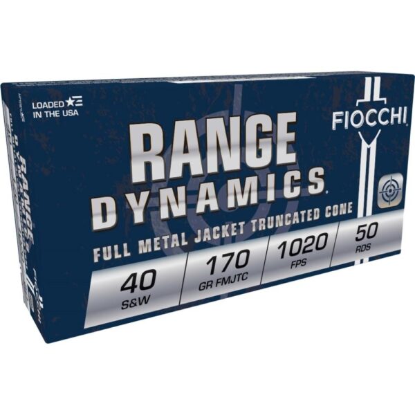 Fiocchi Pistol Shooting Dynamics Handgun Ammunition .40 S&W 170 gr FMJ 1020 fps 50/box - Precision Shot Firearms