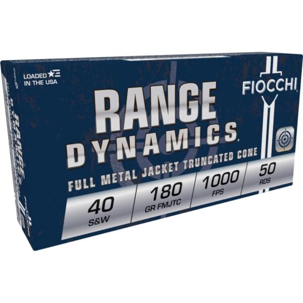 Fiocchi Pistol Shooting Dynamics Handgun Ammunition .40 S&W 180 gr FMJ-FN 1000 fps 50/box - Precision Shot Firearms