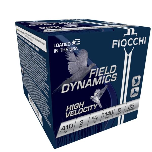 Fiocchi High-Velocity Hunting Load .410 ga 3" MAX 11/16 oz #6 1140 fps - 25/box - Precision Shot Firearms