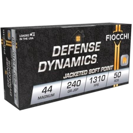 Fiocchi Pistol Shooting Dynamics Handgun Ammunition .44 Mag 240 gr JSP 1310 fps 50/box - Precision Shot Firearms