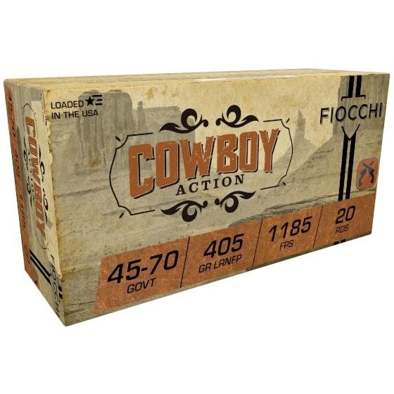 Fiocchi Cowboy Rifle Ammunition .45-70 Govt 405 gr LRNFP 1185 fps 20/ct - Precision Shot Firearms