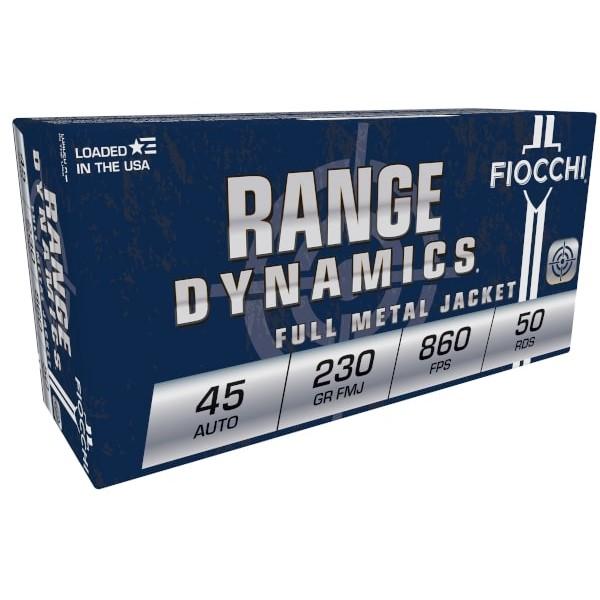 Fiocchi Pistol Shooting Dynamics Handgun Ammunition .45 ACP 230 gr FMJ 860 fps 50/box - Precision Shot Firearms