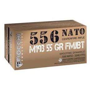 Fiocchi Shooting Dynamics Rifle Ammunition 5.56mm NATO 55 gr FMJ 3240 fps 50/ct - Precision Shot Firearms