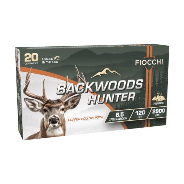 Fiocchi Backwoods Hunter Rifle Ammunition 6.5 Creedmoor 120gr HP 2900 fps 20/ct - Precision Shot Firearms